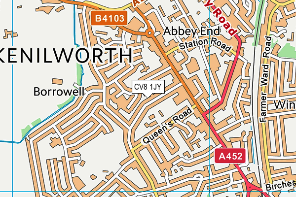 CV8 1JY map - OS VectorMap District (Ordnance Survey)