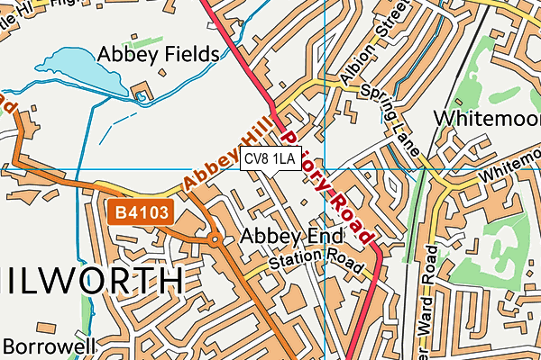 CV8 1LA map - OS VectorMap District (Ordnance Survey)