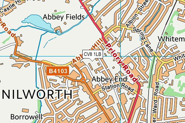 CV8 1LB map - OS VectorMap District (Ordnance Survey)