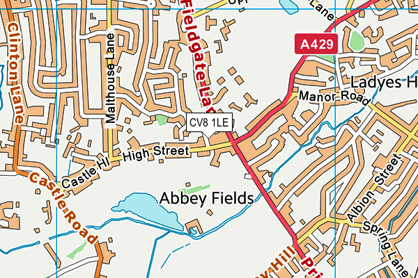 CV8 1LE map - OS VectorMap District (Ordnance Survey)