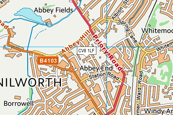 CV8 1LF map - OS VectorMap District (Ordnance Survey)