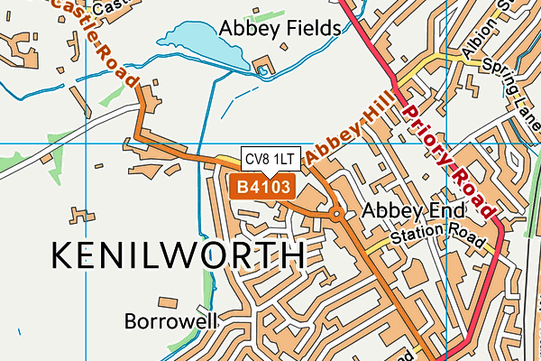 CV8 1LT map - OS VectorMap District (Ordnance Survey)