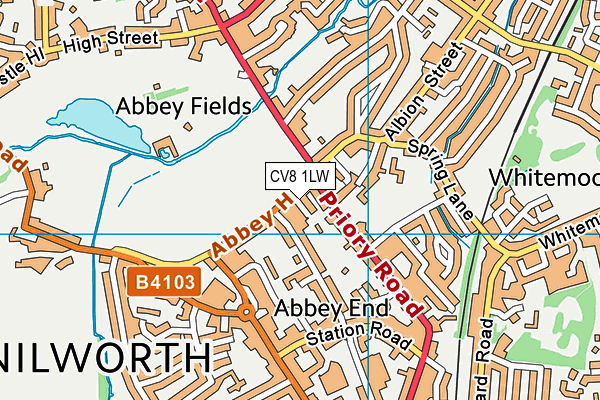 CV8 1LW map - OS VectorMap District (Ordnance Survey)