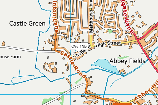 CV8 1NB map - OS VectorMap District (Ordnance Survey)