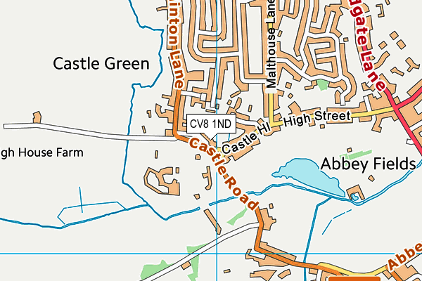 CV8 1ND map - OS VectorMap District (Ordnance Survey)