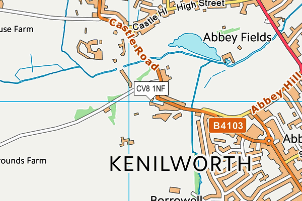 CV8 1NF map - OS VectorMap District (Ordnance Survey)