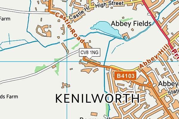 CV8 1NG map - OS VectorMap District (Ordnance Survey)