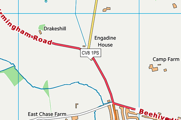 CV8 1PS map - OS VectorMap District (Ordnance Survey)