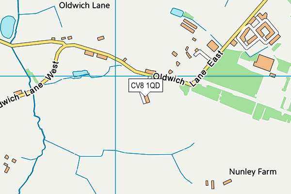 CV8 1QD map - OS VectorMap District (Ordnance Survey)