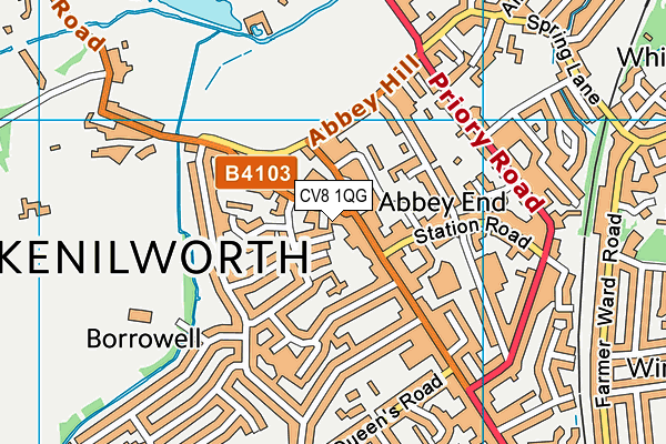 CV8 1QG map - OS VectorMap District (Ordnance Survey)