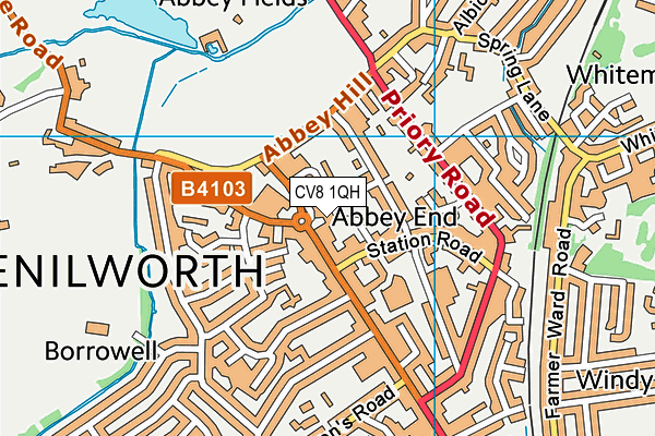 CV8 1QH map - OS VectorMap District (Ordnance Survey)