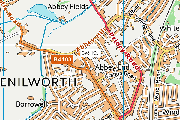 CV8 1QJ map - OS VectorMap District (Ordnance Survey)