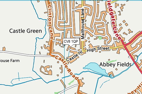 CV8 1QP map - OS VectorMap District (Ordnance Survey)