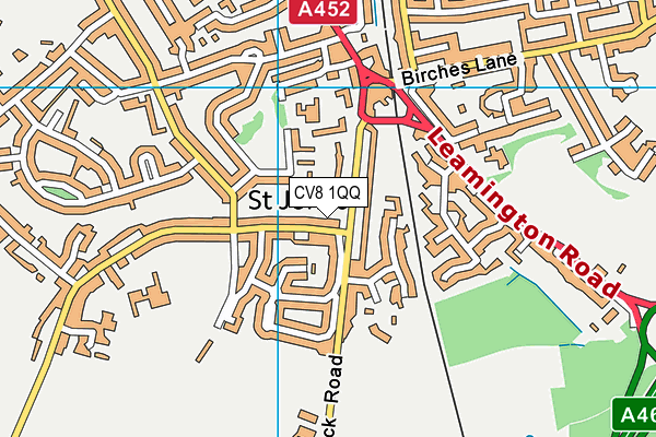 CV8 1QQ map - OS VectorMap District (Ordnance Survey)