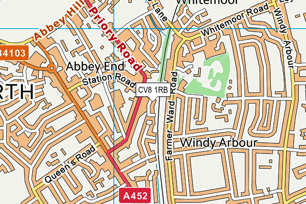 CV8 1RB map - OS VectorMap District (Ordnance Survey)