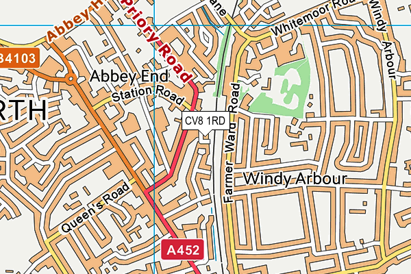 CV8 1RD map - OS VectorMap District (Ordnance Survey)