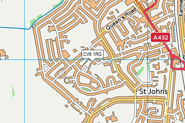 CV8 1RG map - OS VectorMap District (Ordnance Survey)