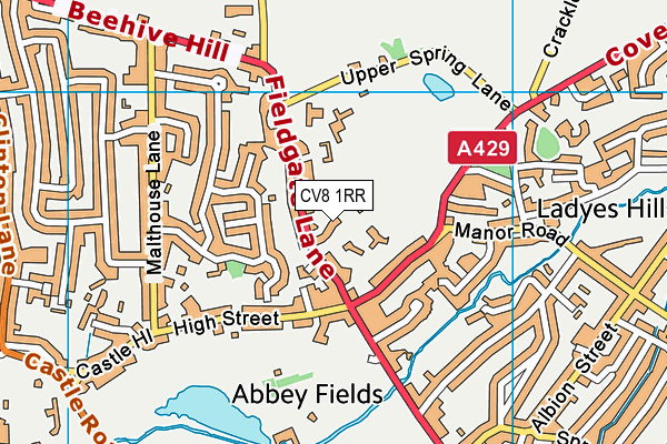 CV8 1RR map - OS VectorMap District (Ordnance Survey)