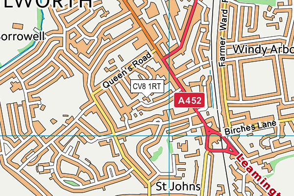 CV8 1RT map - OS VectorMap District (Ordnance Survey)