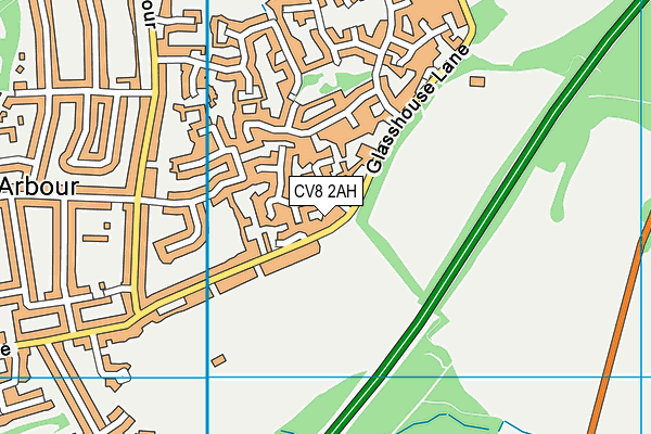 CV8 2AH map - OS VectorMap District (Ordnance Survey)