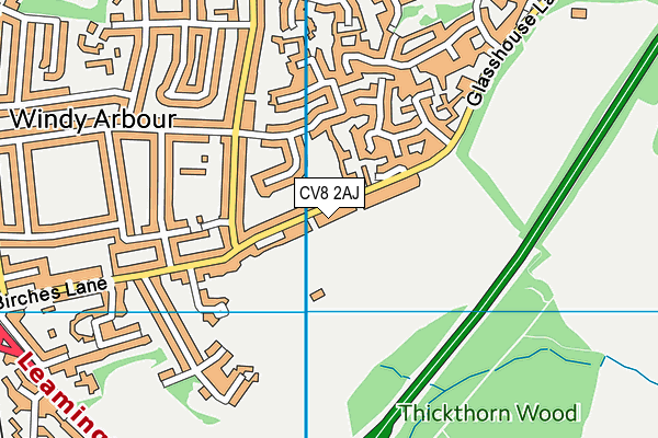 Kenilworth Rfc map (CV8 2AJ) - OS VectorMap District (Ordnance Survey)
