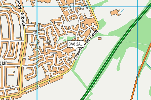 Kenilworth School map (CV8 2AL) - OS VectorMap District (Ordnance Survey)