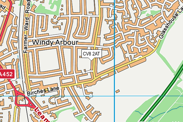 CV8 2AT map - OS VectorMap District (Ordnance Survey)