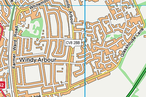 CV8 2BB map - OS VectorMap District (Ordnance Survey)