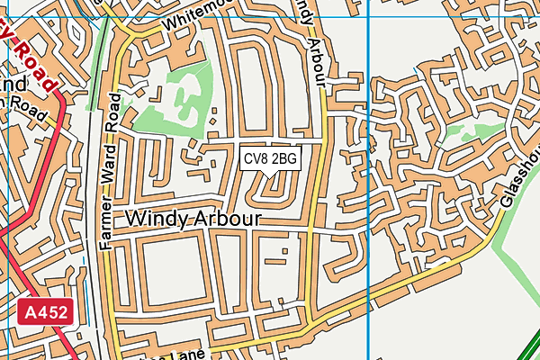 CV8 2BG map - OS VectorMap District (Ordnance Survey)