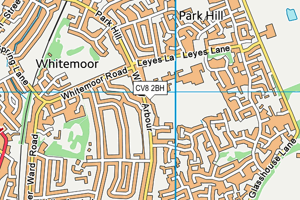 CV8 2BH map - OS VectorMap District (Ordnance Survey)