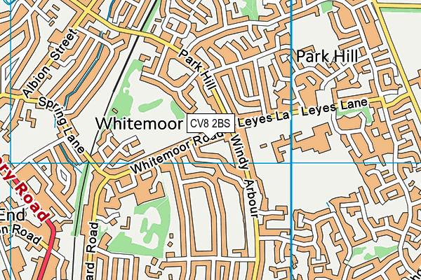 CV8 2BS map - OS VectorMap District (Ordnance Survey)