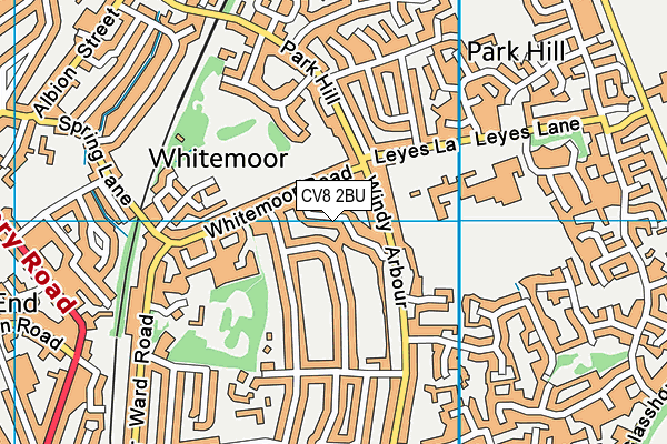 CV8 2BU map - OS VectorMap District (Ordnance Survey)