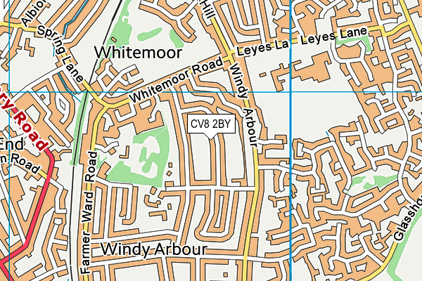 CV8 2BY map - OS VectorMap District (Ordnance Survey)
