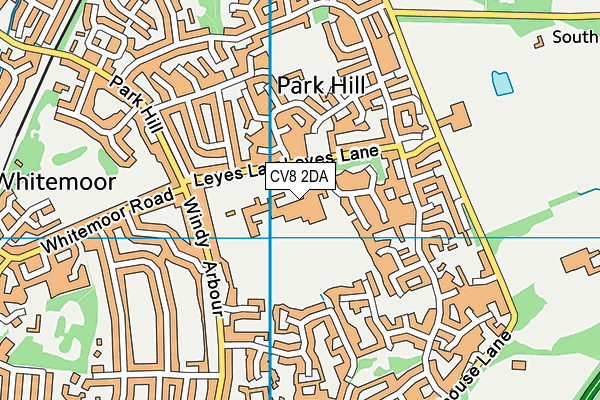 Kenilworth School (Closed) map (CV8 2DA) - OS VectorMap District (Ordnance Survey)