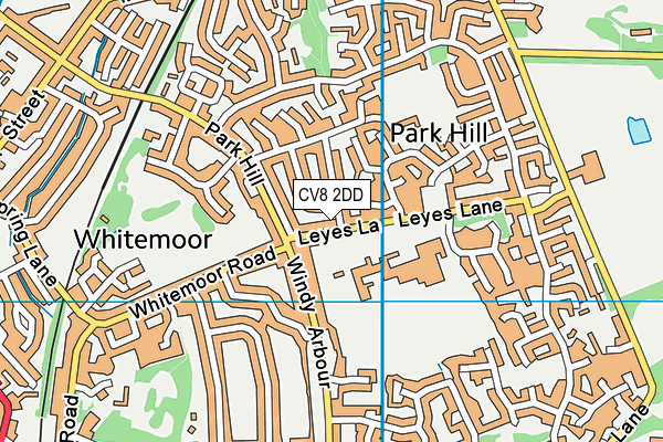 CV8 2DD map - OS VectorMap District (Ordnance Survey)