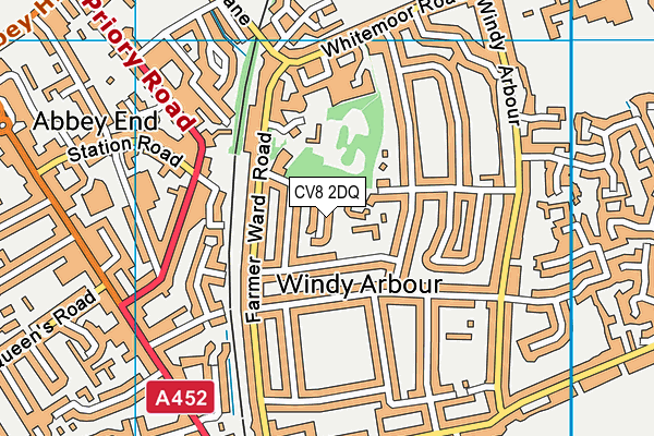 CV8 2DQ map - OS VectorMap District (Ordnance Survey)