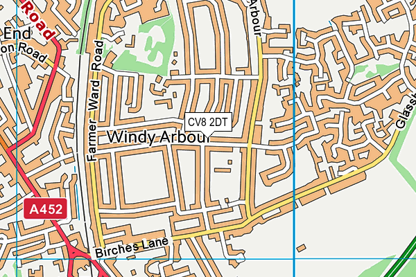 CV8 2DT map - OS VectorMap District (Ordnance Survey)