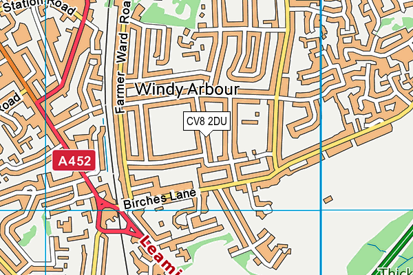 CV8 2DU map - OS VectorMap District (Ordnance Survey)