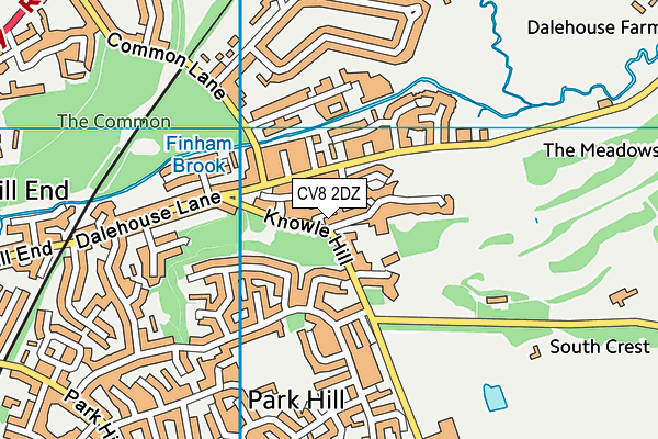 CV8 2DZ map - OS VectorMap District (Ordnance Survey)