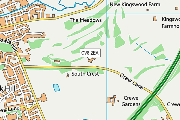 CV8 2EA map - OS VectorMap District (Ordnance Survey)