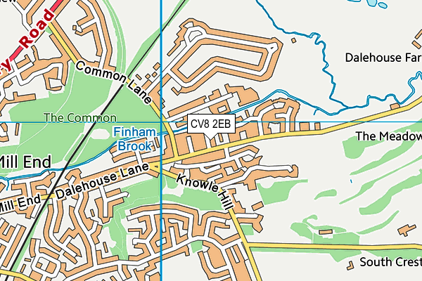 CV8 2EB map - OS VectorMap District (Ordnance Survey)