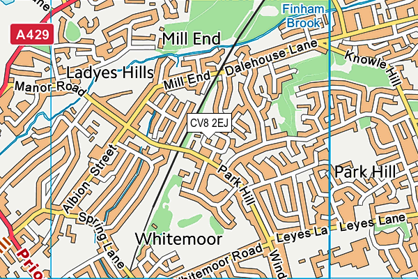 CV8 2EJ map - OS VectorMap District (Ordnance Survey)