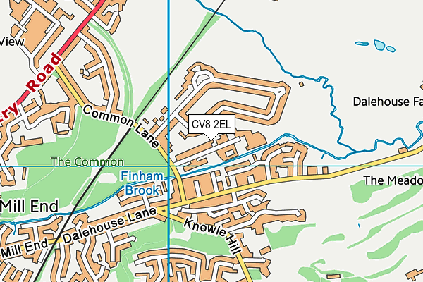 CV8 2EL map - OS VectorMap District (Ordnance Survey)