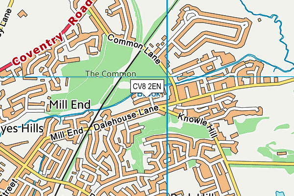 CV8 2EN map - OS VectorMap District (Ordnance Survey)