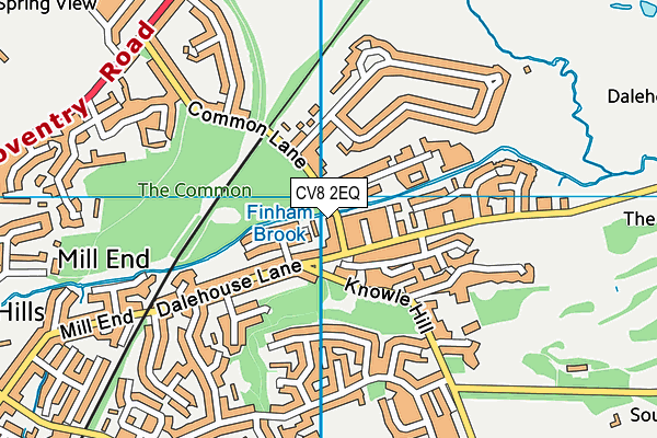 CV8 2EQ map - OS VectorMap District (Ordnance Survey)