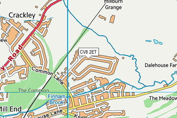 CV8 2ET map - OS VectorMap District (Ordnance Survey)