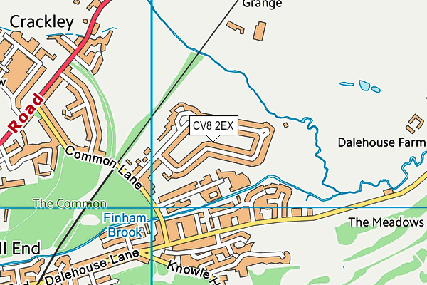 CV8 2EX map - OS VectorMap District (Ordnance Survey)