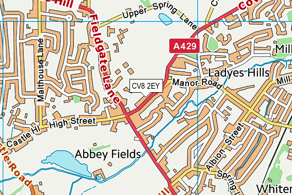 CV8 2EY map - OS VectorMap District (Ordnance Survey)