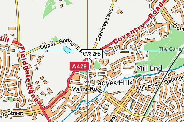 CV8 2FB map - OS VectorMap District (Ordnance Survey)