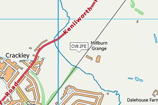 CV8 2FE map - OS VectorMap District (Ordnance Survey)